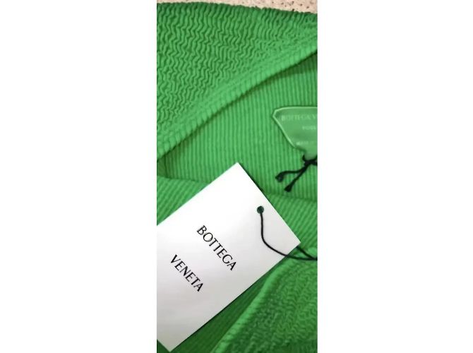 Bottega Veneta Ein-Schulter Badeanzug Einteiler Grün - Ansicht 6