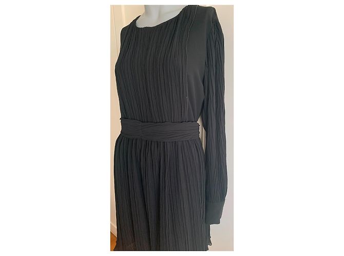 Schwarzes Kleid aus Polyester von See by Chloé - Ansicht 3