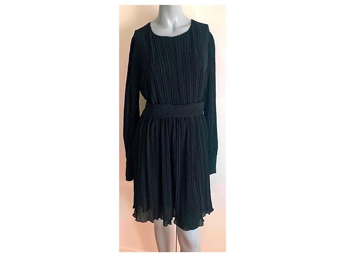 Schwarzes Kleid aus Polyester von See by Chloé - Ansicht 8