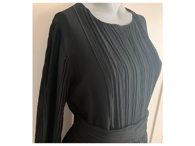 Schwarzes Kleid aus Polyester von See by Chloé - Ansicht 9