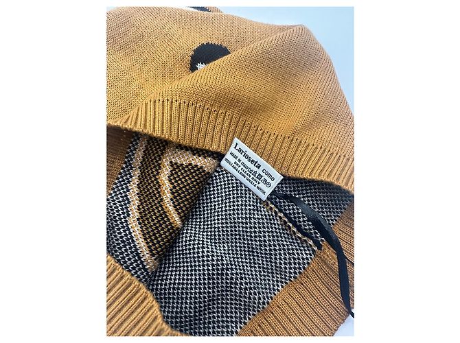 Cappello Moschino Marrone Nero Bianco - vista 2