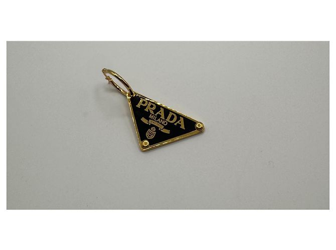 Prada Ohrringe Metall Schwarz und Gold Golden - Ansicht 2
