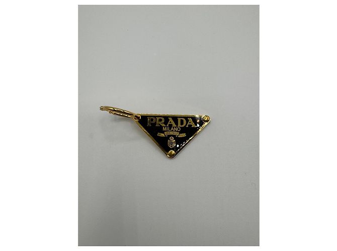 Prada Ohrringe Metall Schwarz und Gold Golden - Ansicht 5