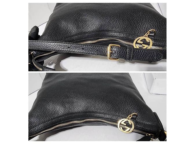 Bolsa Hobo Gucci Interlocking G Preta Preto - vista 4