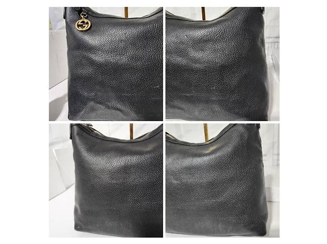 Bolsa Hobo Gucci Interlocking G Preta Preto - vista 5