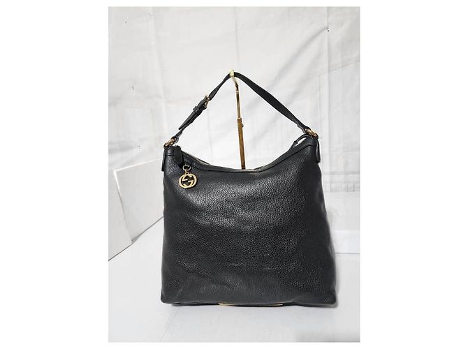 Bolsa Hobo Gucci Interlocking G Preta Preto - vista 7