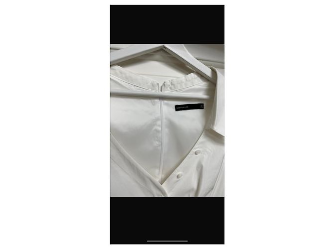 Vestido Karen Millen Blanco de Algodón con Botones - vista 2