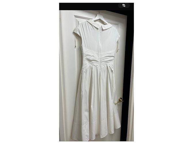 Vestido Karen Millen Blanco de Algodón con Botones - vista 3