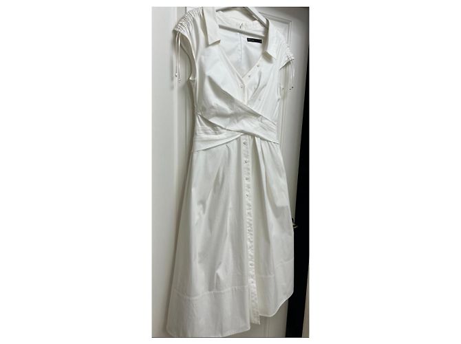 Vestido Karen Millen Blanco de Algodón con Botones - vista 4