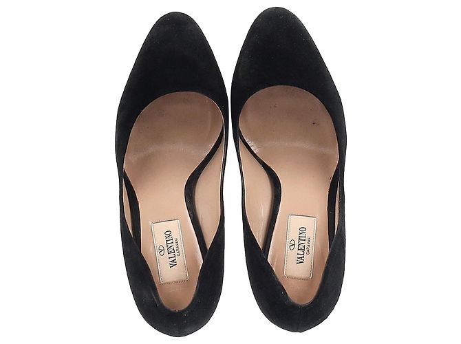 Pumps con borchie Valentino Garavani in suede nero - vista 3