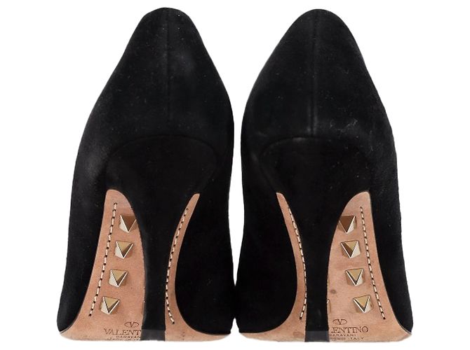 Pumps con borchie Valentino Garavani in suede nero - vista 5