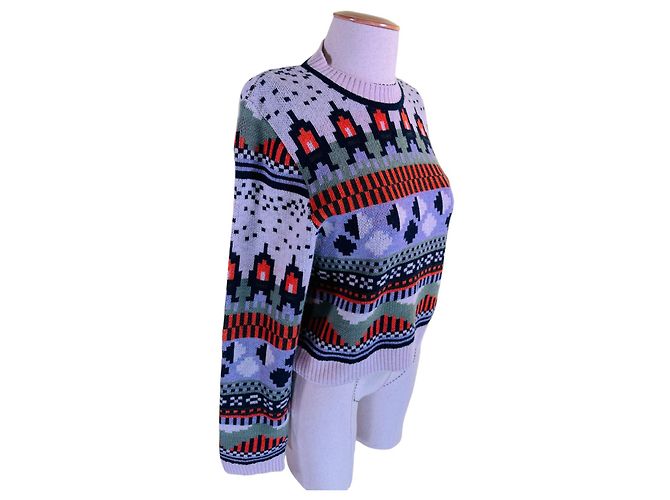 Henrik Vibskov Intarsia Strickpullover Mehrfarbig Wolle M Mehrfarben - Ansicht 2