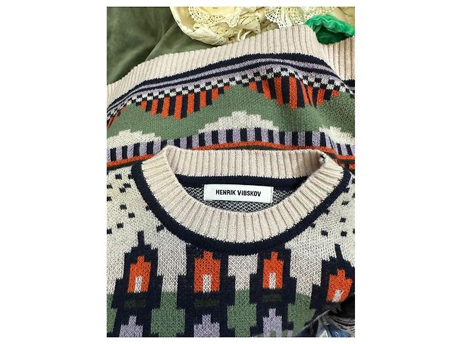 Henrik Vibskov Intarsia Strickpullover Mehrfarbig Wolle M Mehrfarben - Ansicht 4