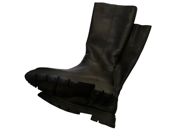 Botas Candice Cooper Chado de cuero negro - vista 4