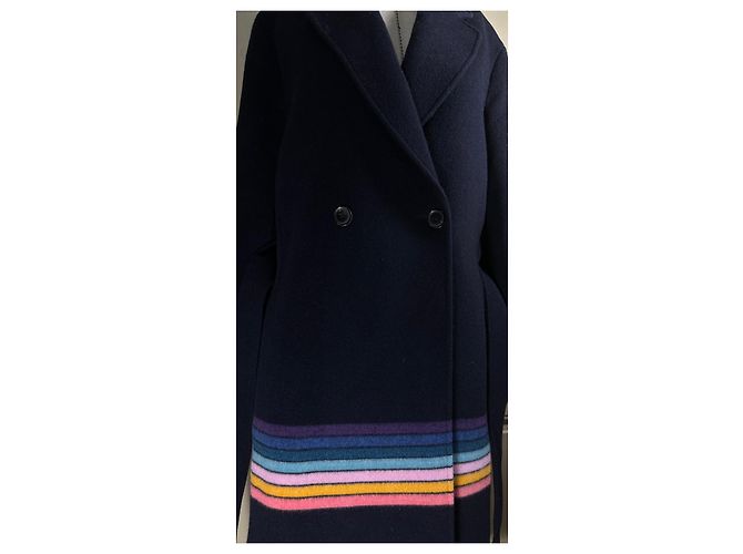 Abrigo de lana Paul Smith azul marino a rayas Multicolor - vista 6