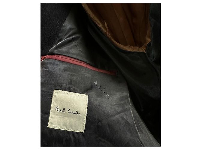 Abrigo de lana Paul Smith azul marino a rayas Multicolor - vista 7