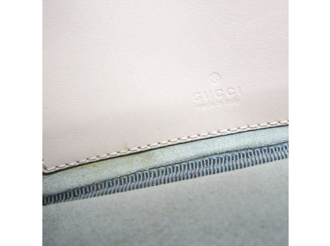 Borsa a spalla in pelle rosa chiaro Gucci GG Marmont - vista 12