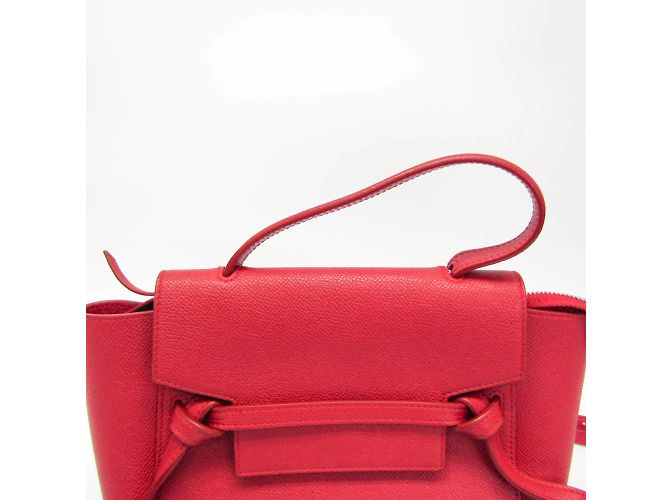 Belt Bag Céline Bolsa de cintura Celine Nano em couro vermelho - vista 8