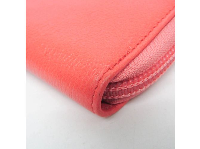 Chanel Camellia Korallenrosa Leder Langbörse Pink - Ansicht 5
