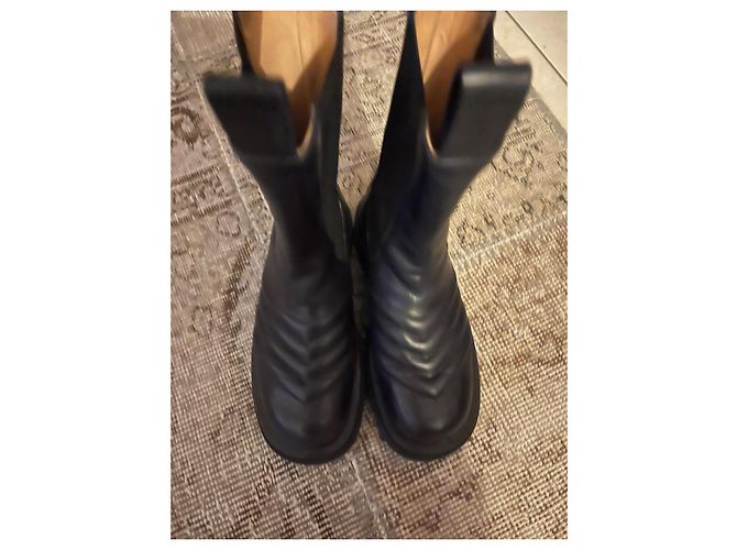Botas Lug Bottega Veneta de piel negra Negro - vista 2