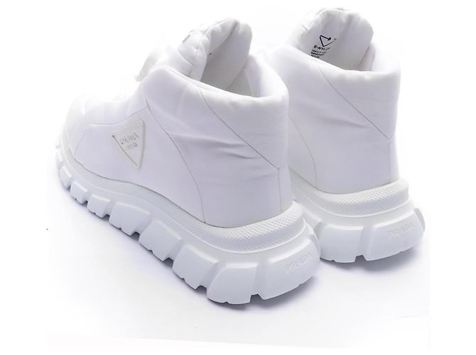Prada Re-Nylon Gabardine Sneaker Eggshell Aus weiß - Ansicht 3
