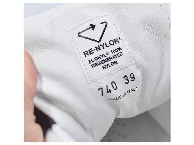 Prada Re-Nylon Gabardine Sneaker Eggshell Aus weiß - Ansicht 5