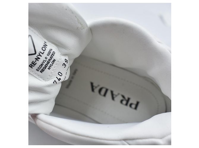 Prada Re-Nylon Gabardine Sneaker Eggshell Aus weiß - Ansicht 6