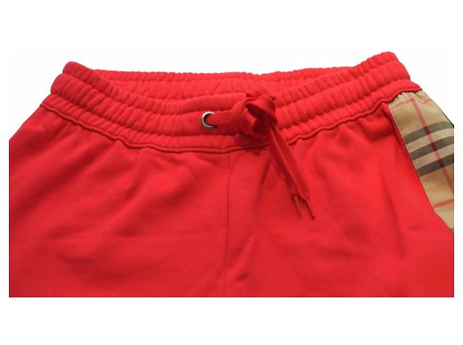 Pantalones de chándal Burberry rojos de algodón Signature Roja - vista 5