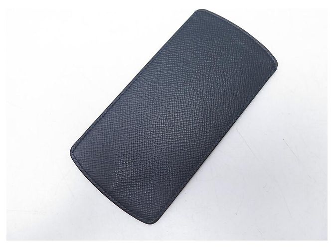 NINE LOT SMYTHSON GLASSES CASE + PANAMA LEATHER POUCH SET Navy blue - view 10