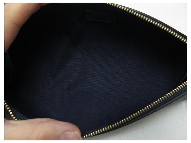 NINE LOT SMYTHSON GLASSES CASE + PANAMA LEATHER POUCH SET Navy blue - view 7