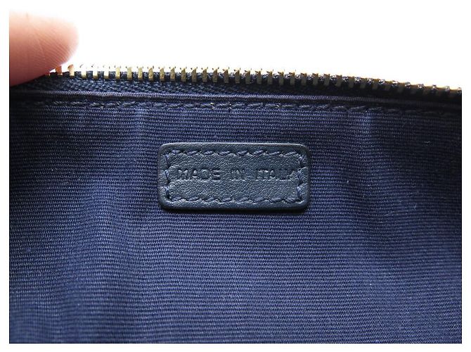 NINE LOT SMYTHSON GLASSES CASE + PANAMA LEATHER POUCH SET Navy blue - view 8