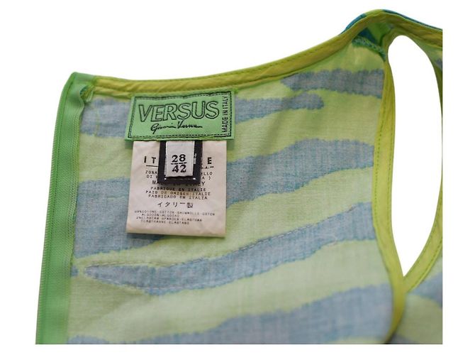 Abito mini Versus stampa zebra blu e verde con paillettes Multicolore - vista 3
