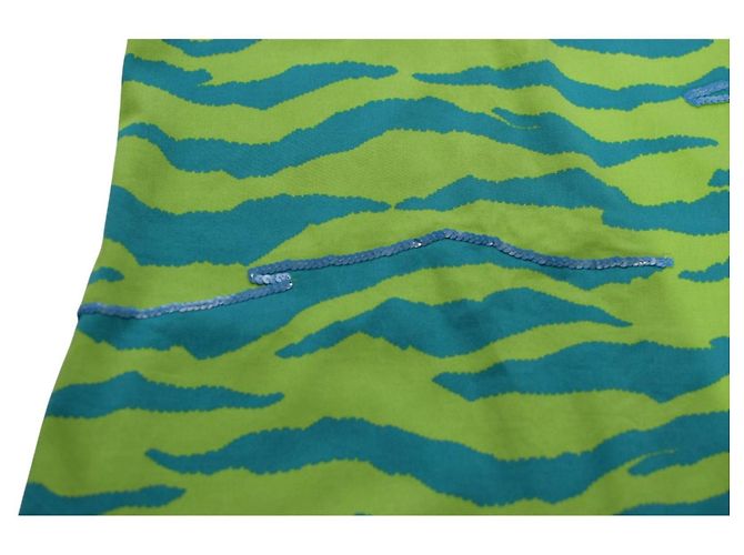Abito mini Versus stampa zebra blu e verde con paillettes Multicolore - vista 5