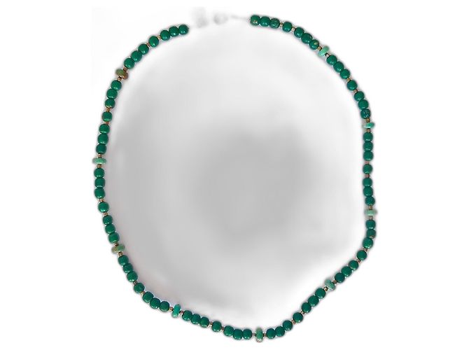 Autre Marque Collana Heirloom&Amber Perle Turchesi e Verdi in Argento Sterling Verde - vista 2
