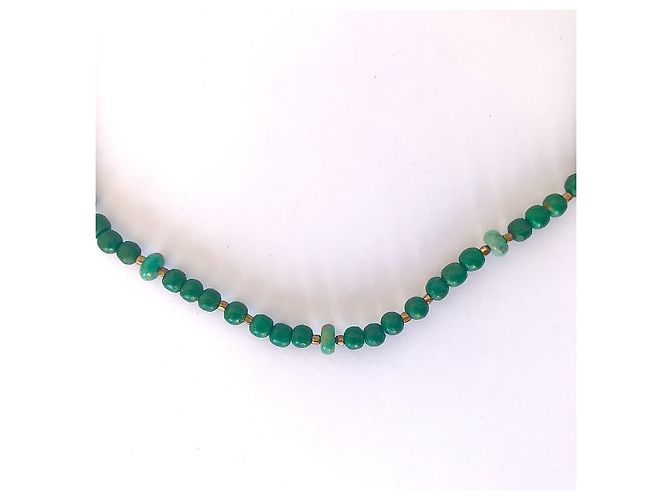 Autre Marque Collana Heirloom&Amber Perle Turchesi e Verdi in Argento Sterling Verde - vista 4