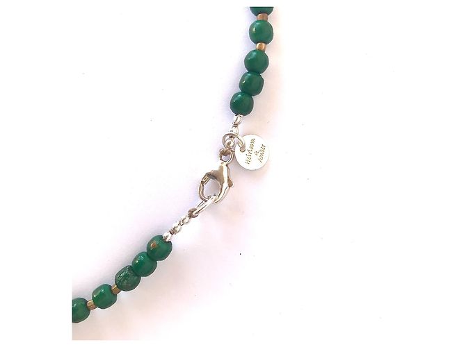 Autre Marque Collana Heirloom&Amber Perle Turchesi e Verdi in Argento Sterling Verde - vista 5