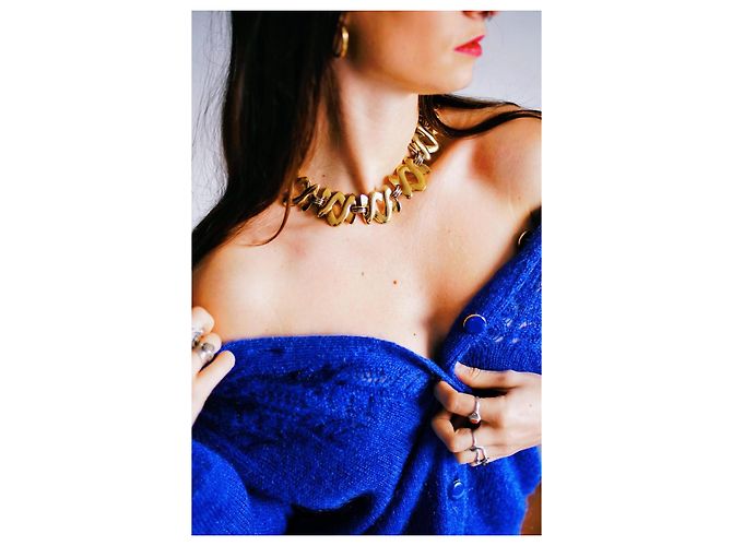 Colar Gargantilha Christian Dior em Metal Dourado - vista 4