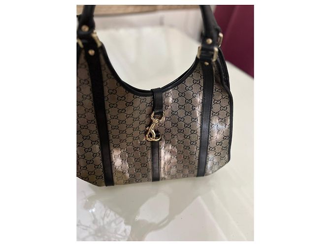 Gucci Joy Medium Monogram Cristallo Borsa a Spalla Pelle Nera Nero - vue 3