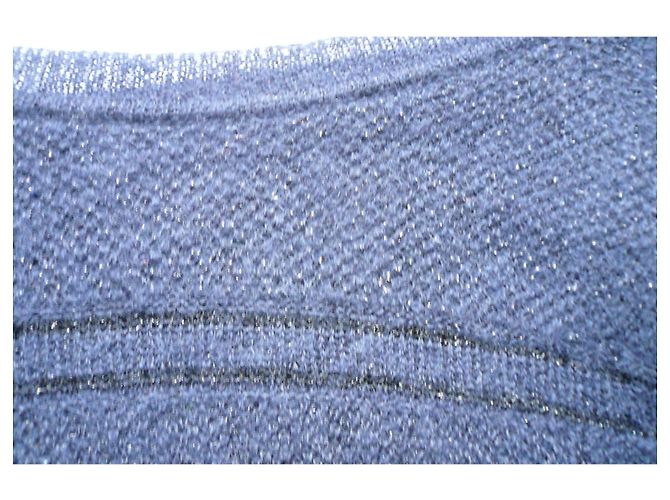 Vanessa Bruno Athe DIE VANESSA BRUNO Wunderschöner marineblauer Mohair-Pullover mit silbernen Fäden T2 - Ansicht 7