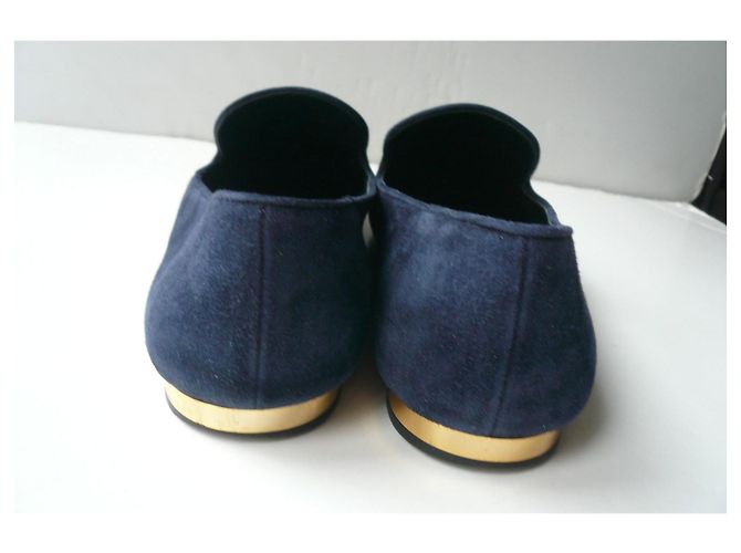 LOUIS VUITTON Pantofole in camoscio blu marino taglia 38 IT Blu scuro - vista 6