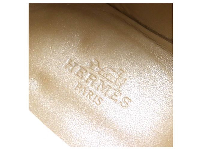 Hermès Mocassins en cuir à boucle Hermes Kelly blancs - vue 10