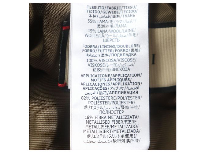 Abrigo de lana de llama GG Stripe Gucci verde 44 - vista 10