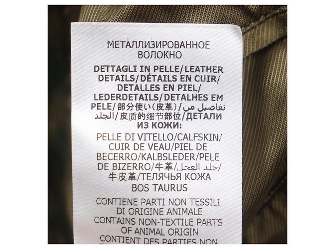 Abrigo de lana de llama GG Stripe Gucci verde 44 - vista 11