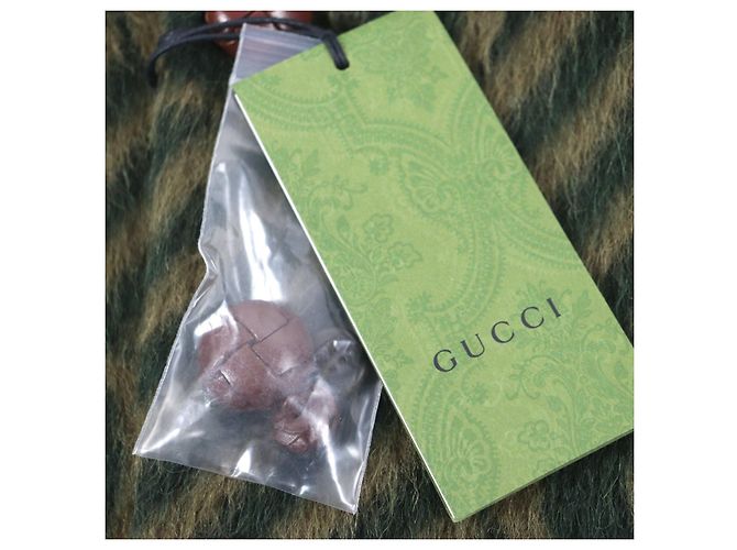 Abrigo de lana de llama GG Stripe Gucci verde 44 - vista 13