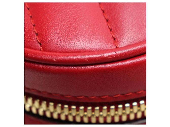 Gucci Interlocking G Heart Leather Shoulder Bag Red - view 7