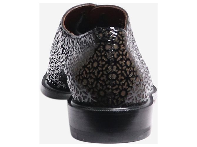 Robert Clergerie Schwarze Lackleder-Laser-Cut-Schuhe - Größe EU 37 - Ansicht 3