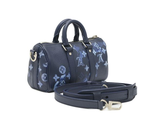 Borsa Keepall XS Monogramma Acquerello Louis Vuitton Blu - vista 2
