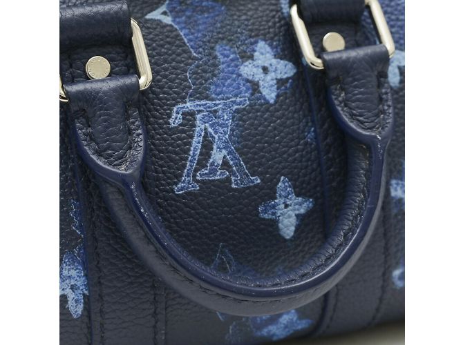 Borsa Keepall XS Monogramma Acquerello Louis Vuitton Blu - vista 3