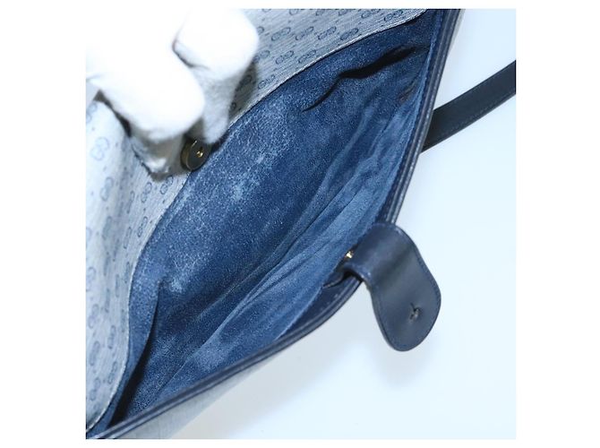 Gucci Borsa a spalla Micro GG Supreme in PVC Navy Gold Auth 106029 D'oro Blu navy - vista 10