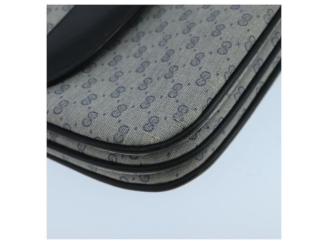 Gucci Borsa a spalla Micro GG Supreme in PVC Navy Gold Auth 106029 D'oro Blu navy - vista 5